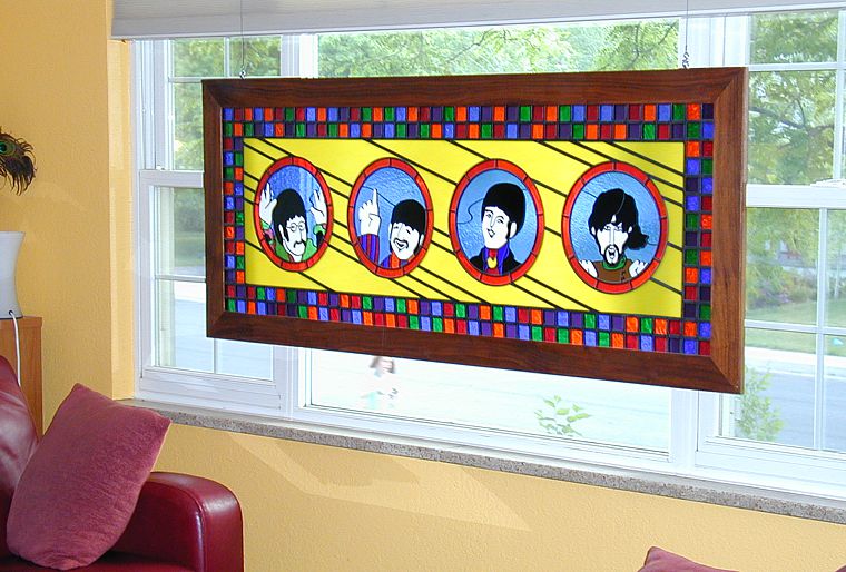 Beatles stained glass