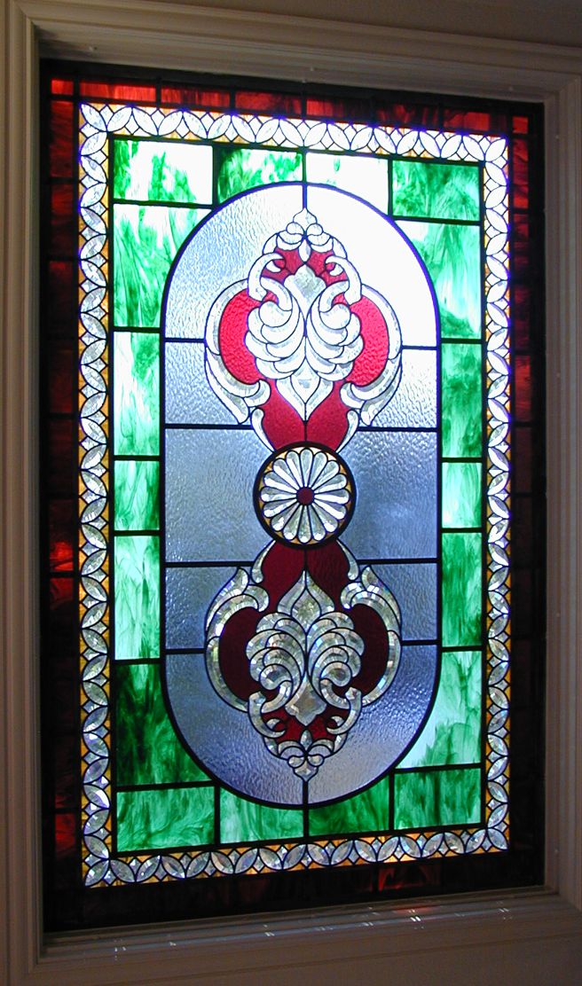 stained glass with bevels