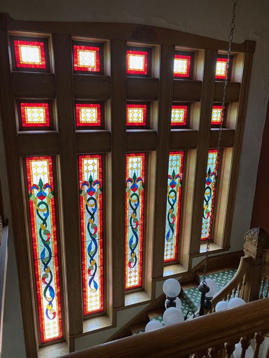 staircase stained glass